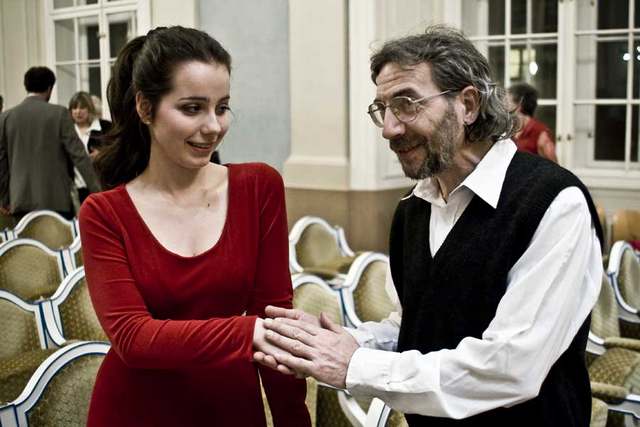 Režisér nahrávky Igor Tausinger a M. Janoušková